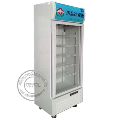 China OP-A106 Single Temperature HEGA Condencer Upright Pharmacy Freezer for sale