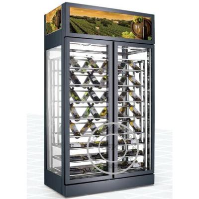 China OP-A1002 Titanium Door Material Luxurious Wine Display Cooler for sale