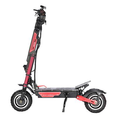 China 60V 6000W Unisex Powerful Electric Scooter 95KM/H With Seat 11inch Dual Motor E Scooter Foldable Adult Motorcycle Off Road for sale