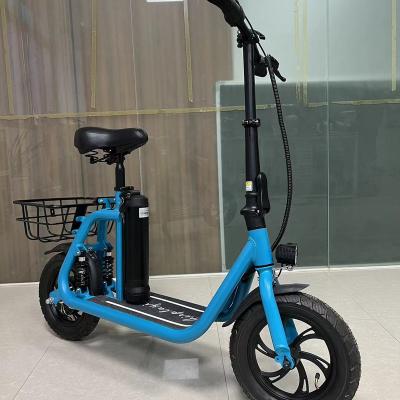 China Unisex Folding 12 Inch Spring Shock E Electric Scooter With Removable 36v Lithium Battery for sale