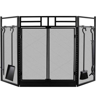 China Fireplace Mesh Fireplace Screen Frame/3 Ply Screen FS0113B Safely for sale