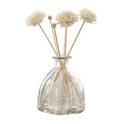 China Volatile Glass Aromatherapy Reed Diffuser Bottle Small Empty Dry Flower Reed Diffuser Essential Oil Vase Wholesale for sale