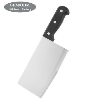 China Disposable made by chinese manufacturers stainless steel cutting knife kitchen knife with pp handle for sale