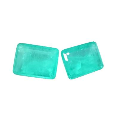 China Big size octagon fire paraiba color play or synthetic tourmaline from Brazil fusion stone for sale