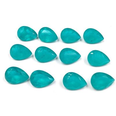 China AX03 Color Play or Fire Pear Shape Paraiba Tourmaline Color Crystal Glass Gemstone for sale