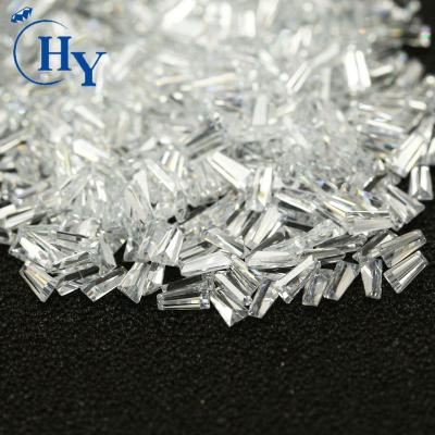 China Best Quality Fire Gemstone 6x3x2mm Wholesale Loose Trapezoid Color Or White Zirconia Set for sale