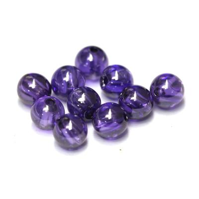 China High Polished Game Or Fire CZ Beads Amethyst Color Zircon Stones Sphere for sale