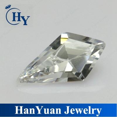 China Color Set Or Fire Loose White Color Kite Shape Zircon Gemstone for sale