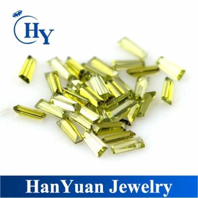 China Color Play Or Fire Alibaba Porcelain Hot Selling Products Tapered Olive Shape Trapezoid CZ Stones for sale