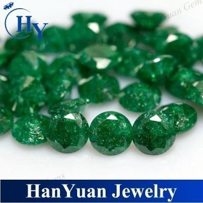 China Star Series 6mm Cut Green Color Ice Split Zircon Stones for sale