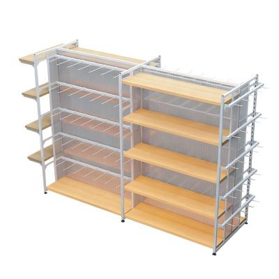 China 2019 Corrosion Protection Custom Production MINISO Brand Gondola Shelves Double Sided Supermarket Shelf for sale