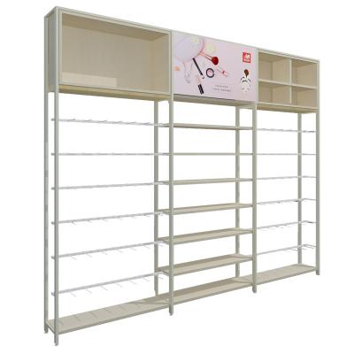 China Double Sided Professional Store Display Racks Wooden Wall Rack for sale