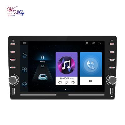 China Universal GPS Wemay Android Car Radio with USB 9inch Multimedia Touch Screen Unit 2 Din Car Player GPS Navigation Key Buttons for sale