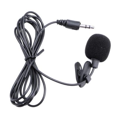 China Professional Car Microphone 3.5mm Jack Plug Mic Stereo Mini Cable Audio Clip Wired External Microphone For DVD Auto Radio 3m Long for sale