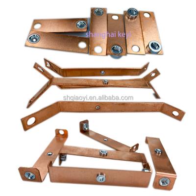 China Industry fabricated copper busbars, thickness: 1.0mm laser cutting machine CNC bending and above for power distribution custom size 1 - 10 for sale