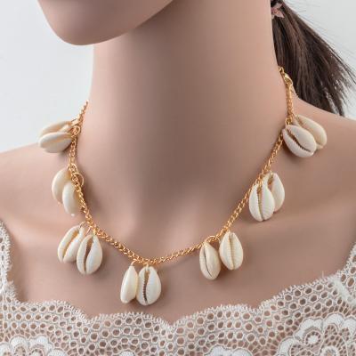 China A023 Bohemia Europe and America natural shell necklace fashion pendant mother of pearl charms necklace women men's shell neckerchief for sale