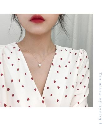 China A001 Environmental Friendly Popular Stone Pendant Necklace,Natural Pearl Stone Pendant Necklace Wholesale Heart Shaped Pendant Necklace for sale