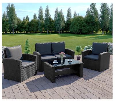 China Modern Outdoor Wicker Rattan Furniture Garden Sofas Sets Conversation Chairs for sale