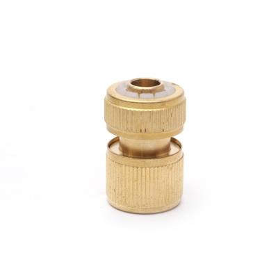 China Garden 1/2 Handle Brass Water Hose Soft Quick Connector Easily With Stop for sale