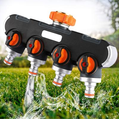 China Metal 4 Way Watering Garden Hose Splitter In UK for sale