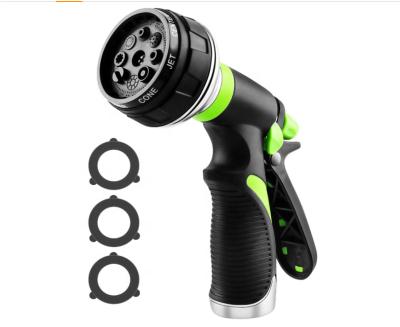 China Soft Heavy Duty Water Jet Gun High Pressure Metal Spout Handle Garden Hose Joint Sprayer With Adjustable Lock Leakage Pattern 8 Hand G Free for sale