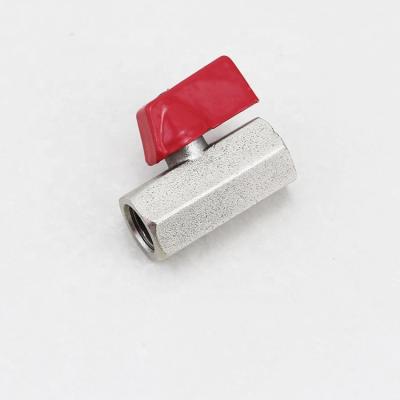 China RIH General 1/4 Inch Thread Nipple Mini Male-Female Needle Ball Valve for sale