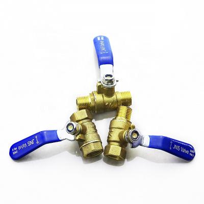 China General 1/4 Female Male Threaded Water Gas Left Point Shut Off Brass Ball Valve for sale