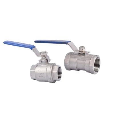 China 1000 Inch 304 Stainless Steel Ball Valve Two Piece Female Thread DN25 1 PSI General Dog for sale