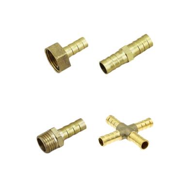 China Straight Barbed Fitting 6mm 8mm 10mm Hose Tail Coupler Adapter Brass 12mm Copper Hose Connector for sale