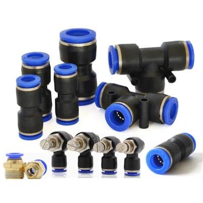 China Connect Custom Male Female Hose/Tube Hose/Air Pipe Fittings, Flow Control 4mm-16mm Push In Pneumatic Parts Pipe Connector for sale