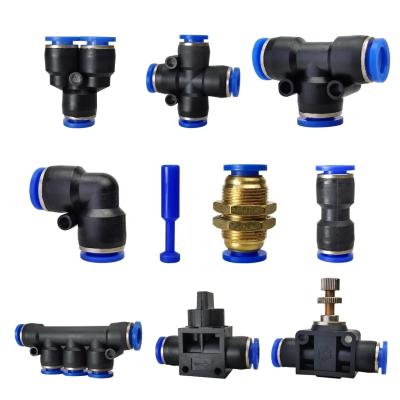 Κίνα Quick Connect Blue Fittings BSP Thread Flattening Fittings, Racor Auto Products Metal Pneumatic Tube Plastic Air Hose Connector προς πώληση