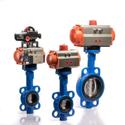 China PN10 DN300 General Pneumatic Wafer Type Butterfly Valve for sale