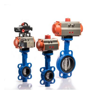 China DN150 general 6 inch cast iron pneumatic butterfly valve for sale