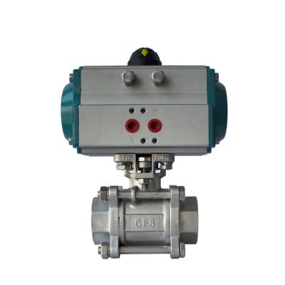 China General Thread Remote Control Single Acting High Temperature Pneumatic Ball Valve for sale