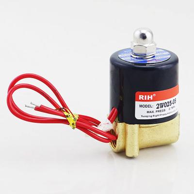 China General Water 12V Normally Open Direct Acting Brass 110V 24V 220V Mini Solenoid 2 Way Air Micro Valve 2W025-08 for sale