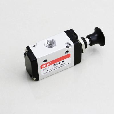 China Series Pneumatic Directional Manual Reciprocating Valve Pull Valve 3R Series Pneumatic Manual Reciprocating Valve Aluminum Alloy Hotels Mechanical Valve zu verkaufen