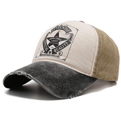 China High quality printed baseball cap 100% china wholesale trucker hat COMMON two tone washed baseball cap for sale