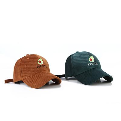 China Wholesale china wholesale corduroy JOINT baseball cap embroidered avocado baseball caps for sale