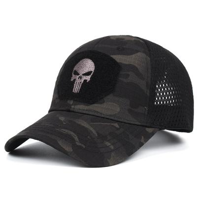 China COMMON Mesh Baseball Caps 5 Panel Camouflage Mesh Trucker Baseball Cap Men's Custom Embroidery Embroidery for sale