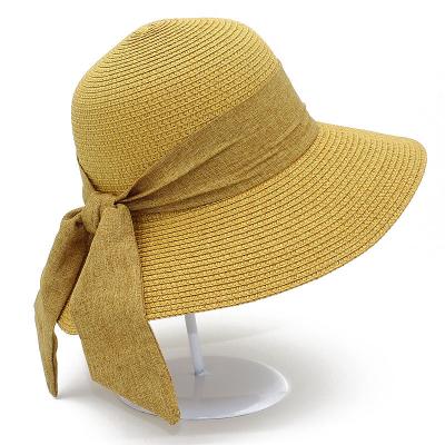 China 2022 Wholesale Paper Straw Hat Material Wide Brim Bucket Hats For Beach for sale