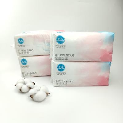 China Soft And No Soft Facial Tissue 100% Pure Cotton Fiber Disposable Cotton Towel Cloth for sale