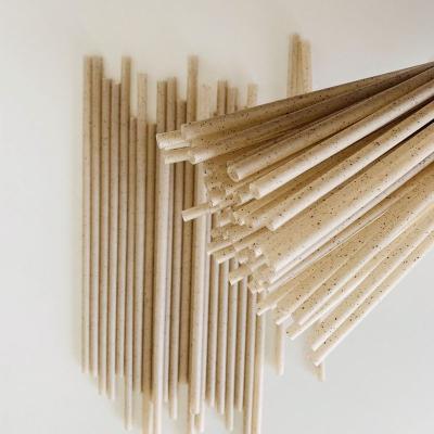 China 2022 Disposable Customized Biodegradable Composable Coffee Grounds PLA NO Drinking Straw For Juice Packing for sale