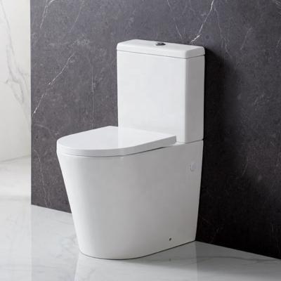 China Double-flow Bathroom Bowl Graphic Design Ceramic Two Piece Toilet for sale