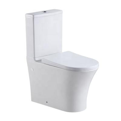 China Double-flush wall washroom toilet, back to wall WC for sale