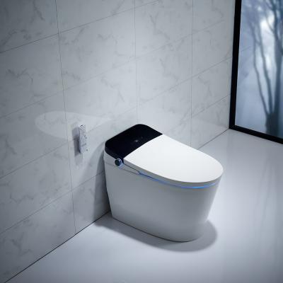 China Automatic Operation Smart Electric Bathroom Bidet One Piece Toilet Smart Self Flushing Smart Floor Floor Standing for sale