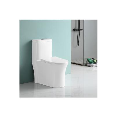 China Double-Flow Good Quality 1 Piece Toilet Water Closet Siphonic Ceramic Commode For Bathroom WC for sale