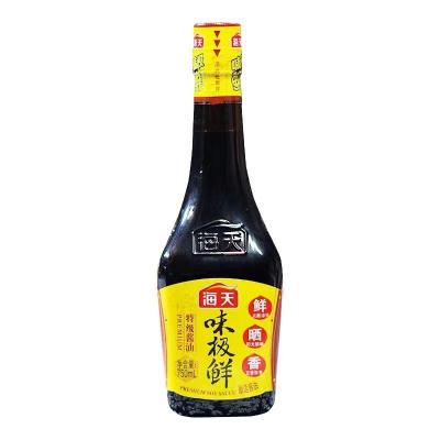 China Super delicious 750ml grade soy sauce cooking fried cold-hot seasoning household vegetables pot raw soy sauce 32 for sale