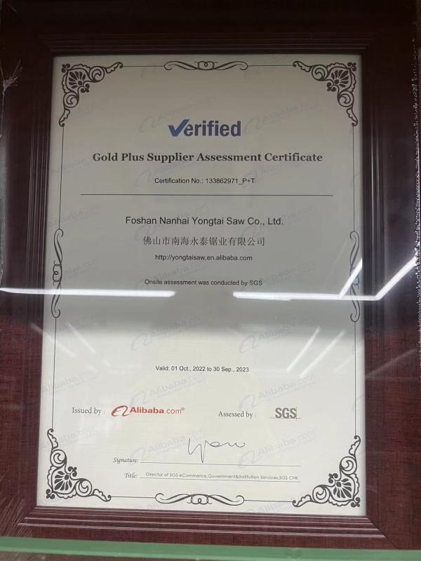 Verified - Foshan Nanhai Yongtai Saw Co., Ltd