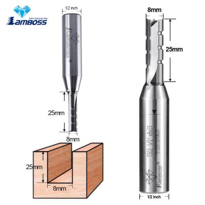 China ODM Lamboss Tct Triple Edge Splitting Knife Router Bit Woodworking Milling Cutter Straight Bit for sale