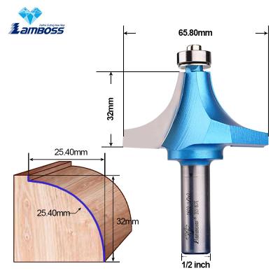 China Lamboss Rounding Over Bit With Bearing Wood Milling Cutter Corner Round Bit For Woodworking for sale